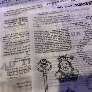 Alice in Wonderland Themed Vellum Sheets